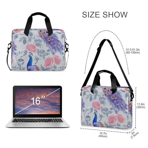 Funda de bolso para portátil 15.6 pulg diseño pavo real miniatura 5