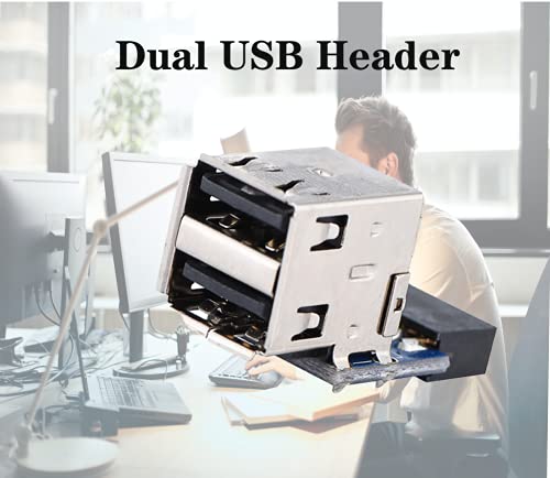 5Pcs Usb Motherboard Connector 9Pin/10Pin Usb2.0 Motherboard Connector Header To 2 Usb2.0 A Port Adapter #TOP1