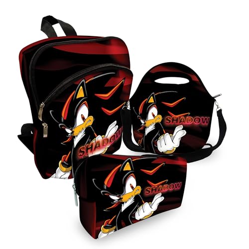 Kit Mochila Escolar + Lancheira + Estojo Shadow