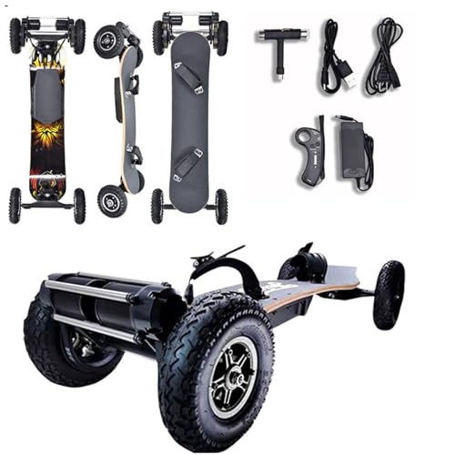 Off Road Elektro-Skateboard mit Fernbedienung, 1650 W Dual-Motor, 32 km/h Höchstgeschwindigkeit, 28 Meilen Reichweite, elektrisches Longboard für Erwachsene