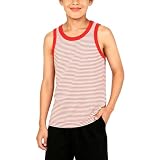 Sommerunterhemden für Jungen, gestreift, ärmellos, Tank-Tops für Kinder, atmungsaktive Baumwollweste, Jungen, leicht, Workout-Unterhemden, Camisole Shirts, lässig, Schulanfang, Kinderunterwäsche