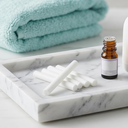JEWEDECO Humidifier Cotton Sticks Replacement Wicks Ready to Use 60pcs White Fiber Cotton Material Subtle Fragrance Release for Small Portable Diffuser and Essential Oil Diffuser - Image 6
