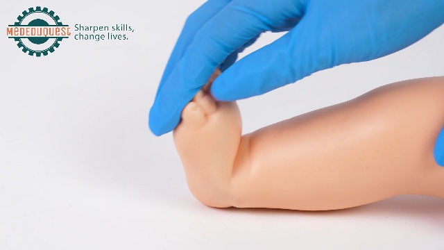 Image of Pediatric IV and Phlebotomy Practice Leg Kit for Practice Heel Stick, Baby IV Practice Kit