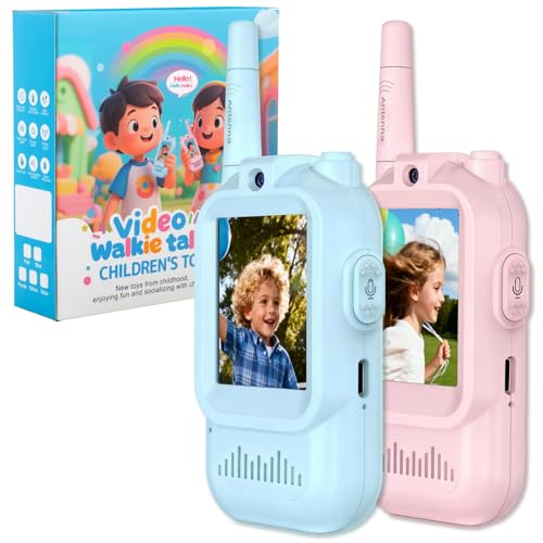 Image of Kids Video Walkie Talkies with Real-Time Screen & Voice Changer, 11-Channel Rechargeable Radios - Long Range Electronic Toys for 3-12 Year Old Boys Girls, Best Christmas Birthday Gifts