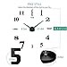 AILILIFE 3D DIY Wall Clock Decor Sticker Mirror Frameless Large DIY Wall Clock Kit for Home Living Room Bedroom Office Decoration (Black)