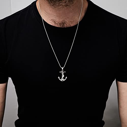 Collier Médaillon Marin en Argent 925 au Design Ciselé Premium - 2