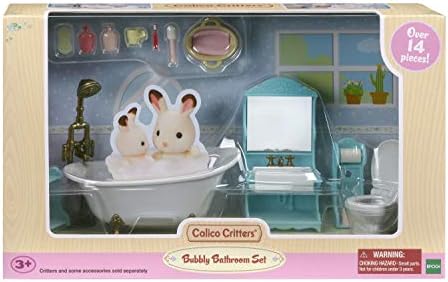 Calico Critters Bubbly Bathroom Set, Dollhouse Furniture Set