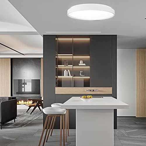 Taoellen 42W Modern Round Flush LED Ceiling Light, Energy Saving 210W Equivalent, 6500K Bright Daylight White Ceiling Lights for Bedroom, Kitchen, Living Room, Dining Room, Hallway