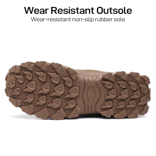 Image of Steel Toe Boots for Men Indestructible Safety Work Boots | Anti-Smash Steel Toe, Puncture Proof Kevlar, Wear-Resistant Soles, Comfortable Construction Industrial Working Shoes