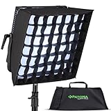 PATONA Premium Softbox | 27,5 x 27,5 x 14 cm | Schnelle Einrichtung für Fotolicht & Video Light | Softboxen-Form mit Wabengitter und mehrschichtiger Diffusion | Faltmechanismus | Tragetasche