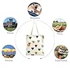 WDdZzyy Striped Heart Colorul Beige Canvas Tote for Women With Pockets With Handles Reusable Bulk Tote Bags Gifts #5