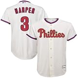 Outerstuff Bryce Harper Philadelphia Phillies MLB Kids Youth 8-20 Cream Alternate Player Jersey (US, Numeric, Size: 8, Regular, Ivory)