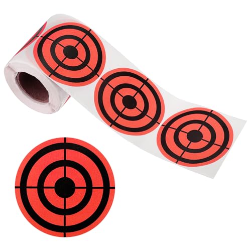 PATIKIL Pegatinas de Objetivos de Salpicaduras de Círculo de 3', 1 Rollo de Objetivos de Papel Reactivo Adhesivos para Práctica en Campo de Tiro, Estilo Naranja/Negro 8