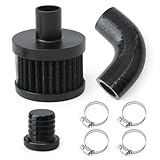 Esttlamer T487-D13637 Crankcase Filter Compatible with Dodge 2500 3500 6.7L 2007.5-2018 Replacement for Cummins 6.7L Kit with Hose Bracket and Clamps