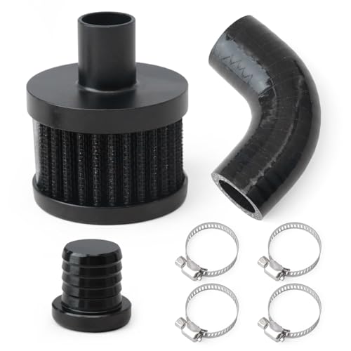Esttlamer T487-D13637 Crankcase Filter Compatible with Dodge 2500 3500 6.7L 2007.5-2018 Replacement for Cummins 6.7L Kit with Hose Bracket and Clamps