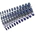 Laza 96 Pcs Colorful Fake Nails 4 Pack Olive Sapphire Misty Grey Full Cover Coffin Medium Ballet Matte Artificial Acrylic Nails - Peacock Blue