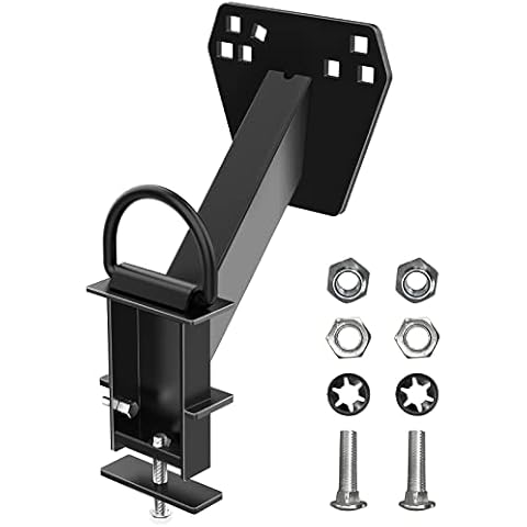 Jorohiker Stake Pocket Spare Tire Carrier with D-Ring,Spare Tire Mount Bracket for Trailer,Fits Most 4 & 5 & 6 & 8 Lugs Wheels on 4", 4.5", 4.75", 5", 5.5",6" or 6.5" Bolt Patterns Cover