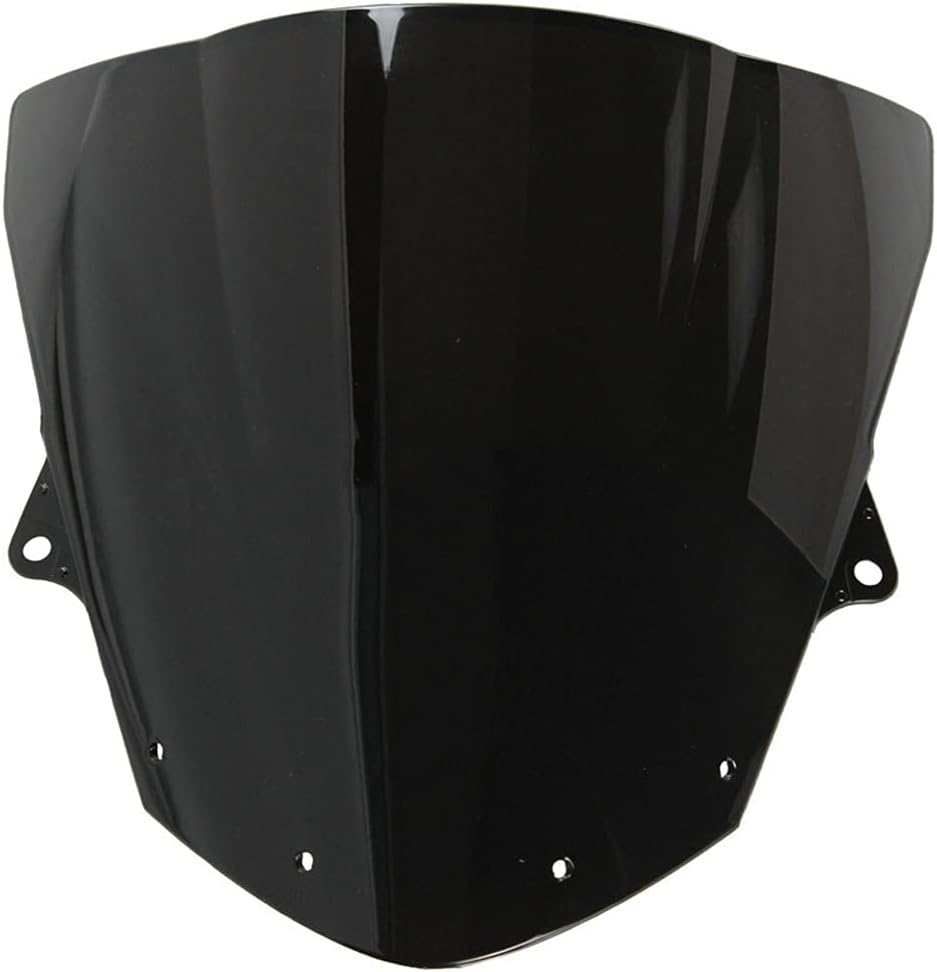 Black Windscreen Windshield Double Bubble Fit for Kawasaki ZX6R/ZX600 ZX-6R 2009-2014,ZX-10R 2008 2009 2010