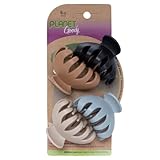 Goody Planet Spider Claw Clip, 4 Count, Assorted Neutral Colors, Medium to Long Hair, Long-lasting & Non-Slip, Pain-Free Styling Accessories for Women, Men, Boys & Girls. All Hair Types