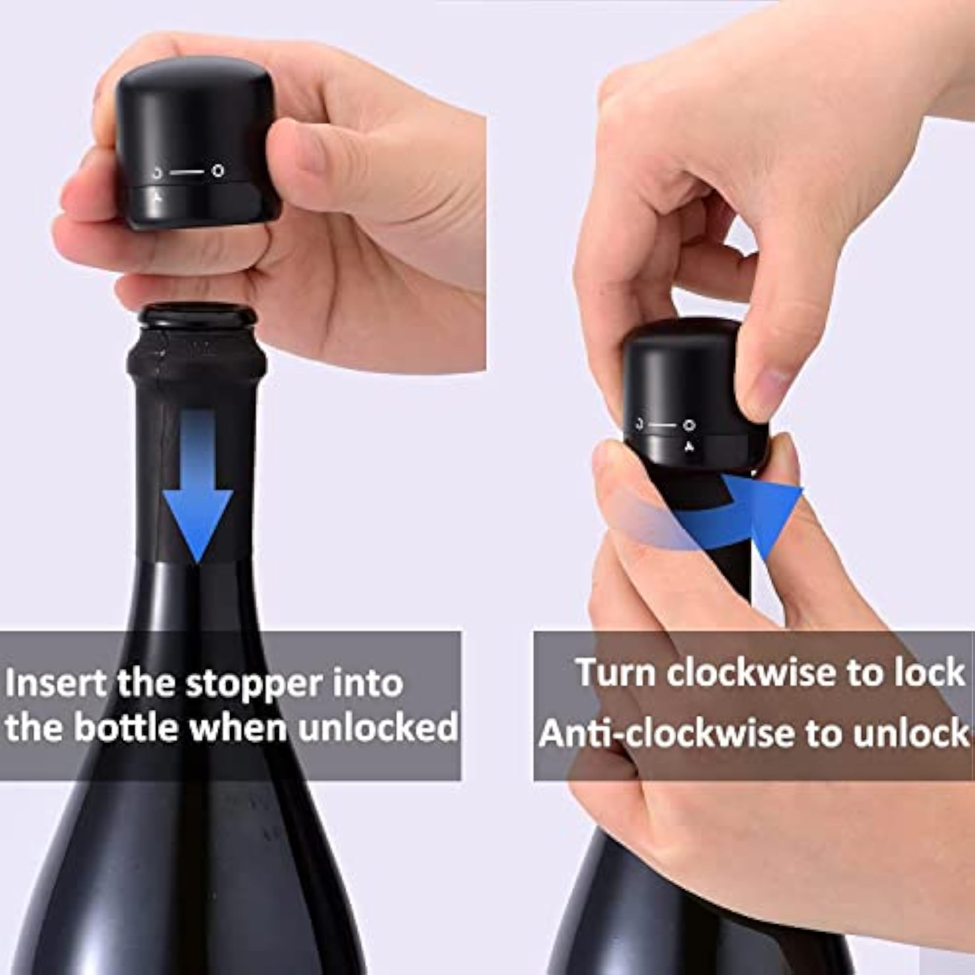 Wine Bottle Stopper, Reusable Vacuum Wine Saver