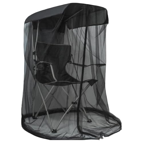 1 Person Camping Chair Pop up Tent,33"x35"x64" See Through Single Mesh Tent Bugs Barrier Mosquito Net, Patio Hammock Chair Bug Screen with UPF Sun