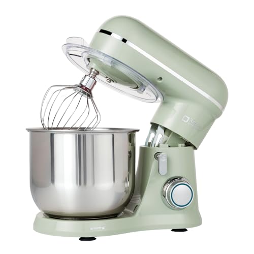 Image of Kitchen in the Box Stand Mixer, 3.5 QT Small Kitchen Electric Stand Mixers, 10-Speed Portable Lightweight Dough Mixer for Daily Use with Egg Whisk, Dough Hook, Beater (Light Green)