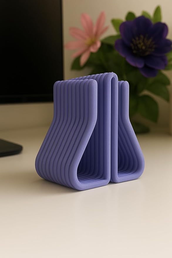 Image of Yellow Lab | Vertical Laptop Stand | Dual Slots | Compatible with All laptops | Space-Saving Design | (Soft Purple | Lavender)