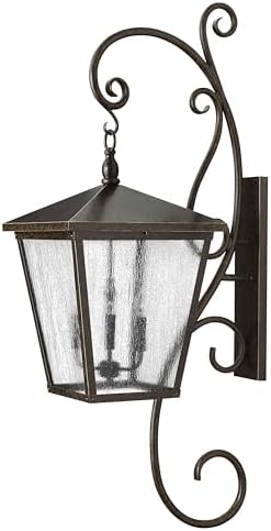 Hinkley Trellis Four Light Extra Large Outdoor Wall Mount with Scroll, Regency Bronze