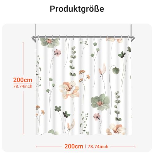 Rideau de douche en polyester de qualité Lerores ourlet lesté - 3