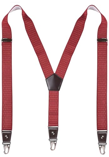 Image of Suspenders for Men with Snap Hooks Adjustable 1.4 inch Wide