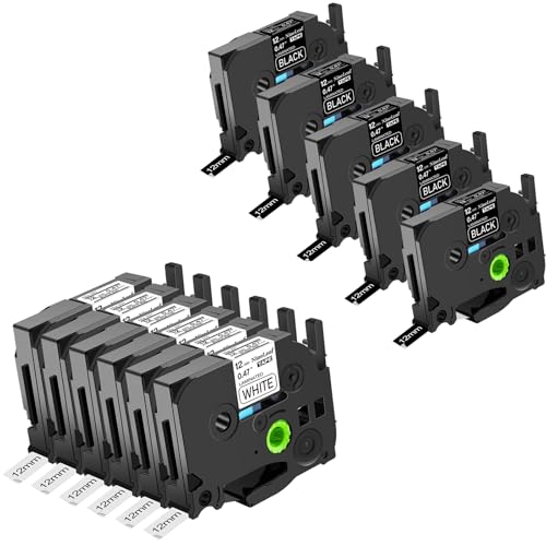 Bande TZe-231 compatible Brother laminée et résistante 12mm pour étiquetage durable P-Touch H110