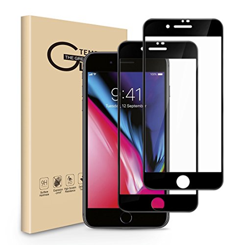 Panzerglas Schutzfolie für iPhone 7 iPhone 8,[2 Stück] Seinal 3D Full Screen Panzerglasfolie,9H Gehärtetes Glas,Vollständige Abdeckung Displayschutzfolie,3D Touch,Ultra HD Clear Kratzfest(Schwarz)
