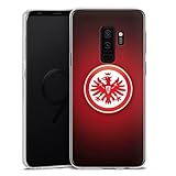 DeinDesign Silikon Hülle kompatibel mit Samsung Galaxy S9 Plus Case transparent Handyhülle Eintracht Frankfurt Offizielles Lizenzprodukt Wappen
