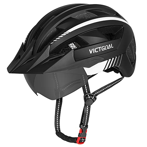VICTGOAL Va120 Casco para Bicicleta, Unisex, Negro Blanco, Talla única Cover