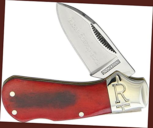 Rough Rider Cub Lockback Pocket Knife For Men 1.5" Stainless Blade Smooth Bone Handle With Sharp Blade Premium Tactical Folding Knife Survival Hunting Camping Knives #TOP28