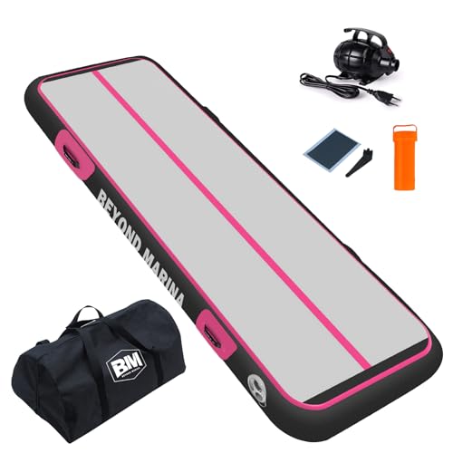 BEYOND MARINA Aufblasbare Matte Tumbling Track,Air Turnmatte Trainingsmatte Gymnastik-Luftbahn 3m 4m 5m 6m mit elektrischer Pumpe,Tragetasche,Luftmatten für den Zuhause,Outdoor,Yoga, Übungsgymnastik