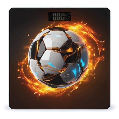 Báscula digital de baño con vidrio templado y pantalla LCD miniatura 1