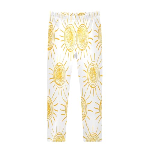 Toddler Girls Leggings Printed Yoga Pants Leggings Sun Drawings Isolated for Kids