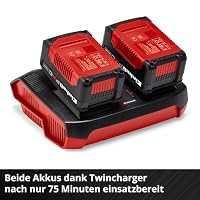 Einhell Original Starter Kit PXC 2X 4,0 Ah & Twincharger 3A | 18 V | 900 W | 2 Akkus + 3 A Twincharger | 75 min Ladezeit | PXC | Li-Ion | Lademanagement | LED-Anzeige – Ansicht 4