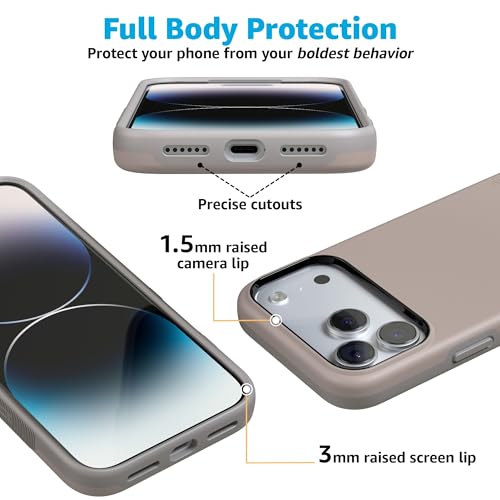 Casely iPhone 17 Pro Case | Taupe on Nude | Compatible with MagSafe | Bold Protective Design by Casely - Image 6