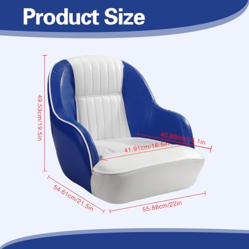 Boat Bucket Seats, Boat Fishing Chairs Pontoon Boat Seats, Ergonomic Captain's Bucket Seats by TeBaisea - Used condition - Image 2