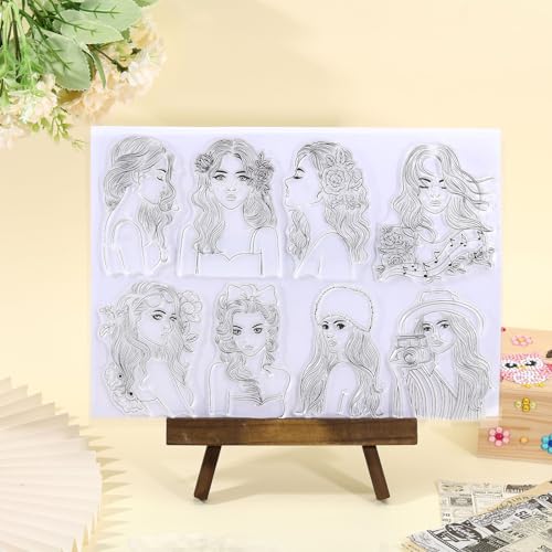 Origach 8.3 By 11.7 Inch Pretty Girls Clear Stamps Fashion Woman Silicone Stamps For Cards Making Diy Scrapbooking Photo Album Decoration thumb #2