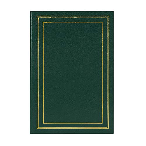 DesignOvation Traditional Photo Albums, Holds 300 4x6 Photos, Set of 4, Dark Green