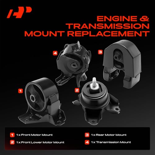 A-Premium 4PCS Engine Motor Mount and Transmission Mount Set Compatible with Hyundai Sonata 2009 2010 2011 V6 3.3L, Automatic Transmission by A-Premium - Used condition - Image 3