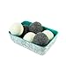 Three by Three Seattle Felt·Like·it!™ Wool Dryer Balls + Storage Bin: Reduce Drying Time, Static Cling, and Energy Use | Natural Alternative to Fabric Softeners (Pack of 6)