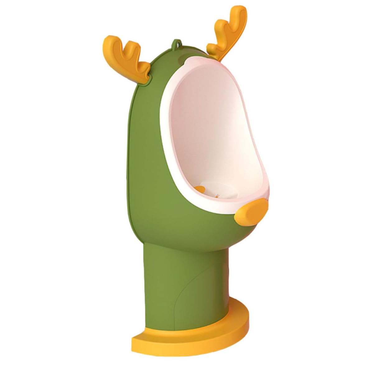 Cartoon Elk Boy Urinal Potty Training Toilet with Standing Urination Training and Easy Drainage in Green Pp Material, Bathroom Use,