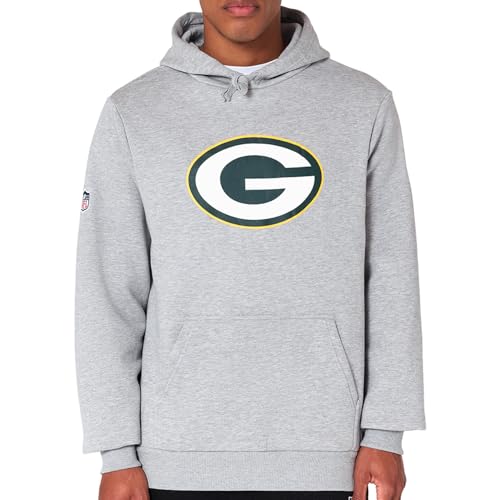 New Era Green Bay Packers NFL Team Logo Hoody Grau Kapuzenpullover - L