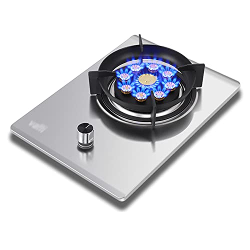 Burner Gas Cooker gas hob Built-in Gas Stove - Explosion-proof Tempered Glass Panel - NG/LPG Convertible Gas Stove Cooktop Hob - Non-slip Cast Iron Hob Rings - Compatible With All Cookware (D (7.0kw),