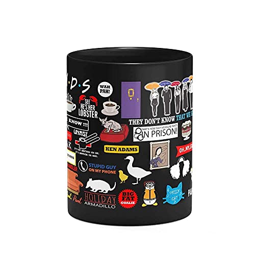 Caneca Friends Icons Moments - Preta