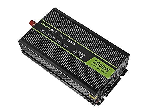 Wechselrichter 2000 W Green Cell 12V auf 230V für Fahrzeuge und Wohnwagen